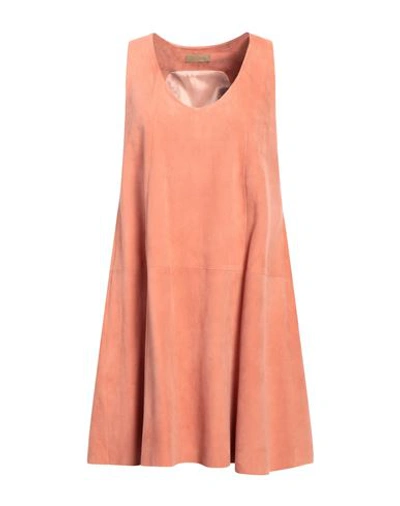 Shop Drome Woman Mini Dress Pastel Pink Size S Goat Skin