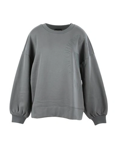 Shop Emporio Armani Woman Sweatshirt Grey Size 10 Cotton, Polyester