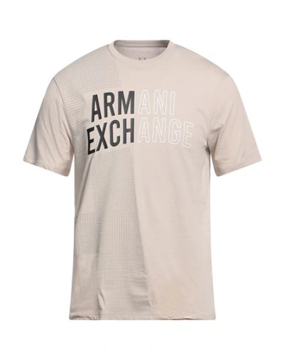 Armani Exchange Man T-shirt Beige Size Xxl Cotton | ModeSens