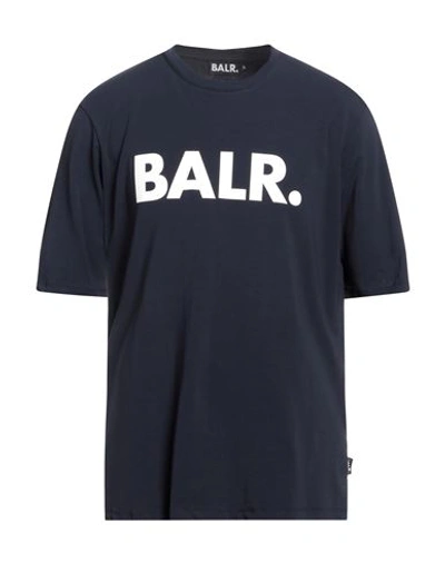 Shop Balr. Man T-shirt Midnight Blue Size Xl Cotton, Elastane