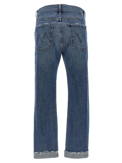 Shop Mother The Scrapper Cuff Ankle Fray Jeans Blue