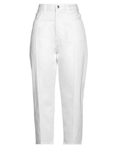 Shop Alessia Santi Woman Pants Off White Size 28 Cotton