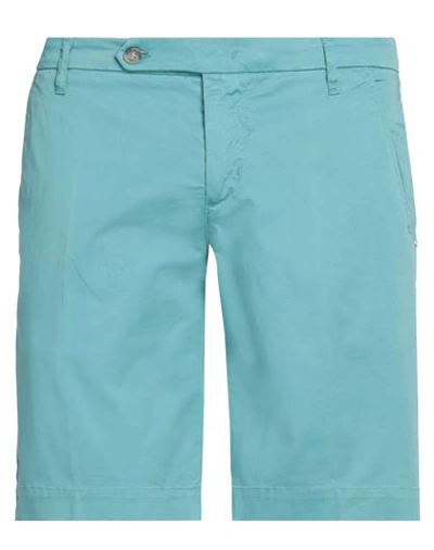 Shop Entre Amis Man Shorts & Bermuda Shorts Azure Size 35 Cotton, Elastane In Blue