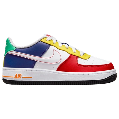 Shop Nike Boys  Air Force 1 Low Lv8 In Deep Royal Blue/university Red/white