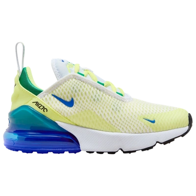 Shop Nike Boys  Air Max 270 Ess In White/royal/light Lemon