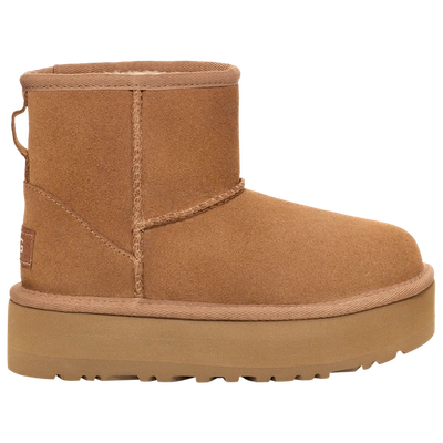 Ugg Girls  Classic Mini Platform In Chestnut/chestnut