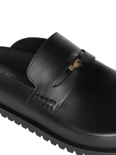 Shop Versace Shoes In Black- Gold