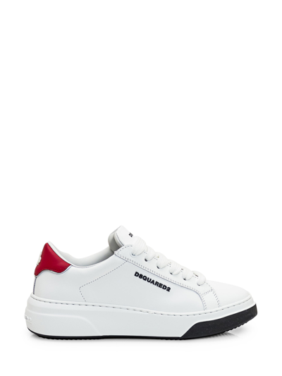 Shop Dsquared2 Sneaker Bumper In Bianco Rosso