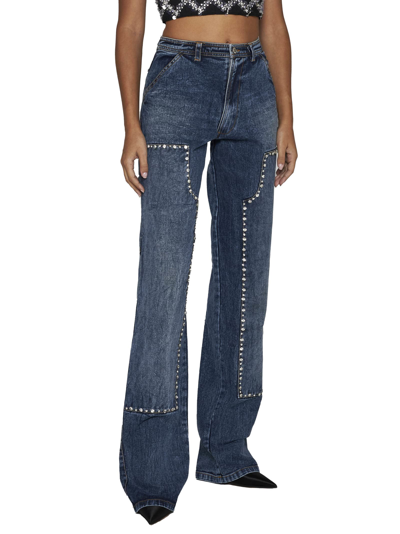 Shop Des Phemmes Jeans In Denim Stone Washed