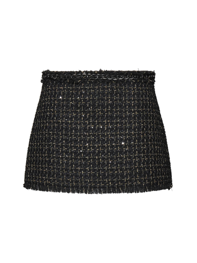 Shop Alice And Olivia Skirt In Black/gold