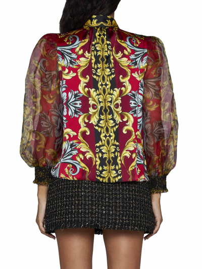 Shop Alice And Olivia Shirt In Regal Romance Bordeaux
