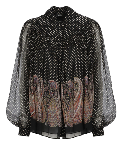 Shop Etro Silk Shirt In Black