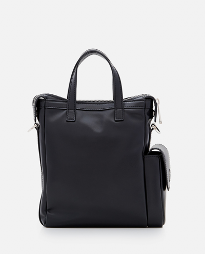Shop Versace Leather Shoulder Bag In Black