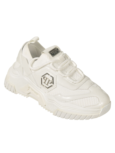Shop Philipp Plein Hi-top Platform Sneakers In White