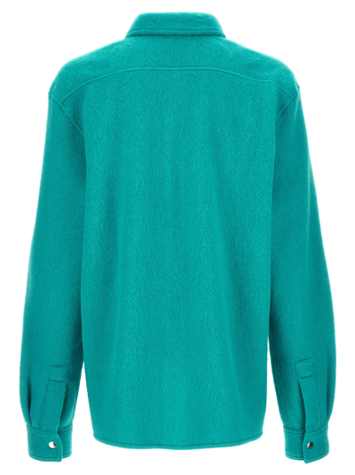 Shop Jil Sander Alpaca Overshirt In Light Blue