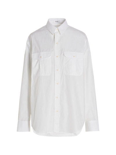 Shop Wardrobe.nyc Cotton Shirt In White