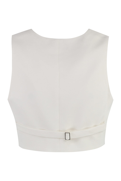 Shop The Andamane Single-breasted Vest In Ivory