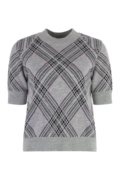 Shop Giuseppe Di Morabito Short Sleeve Sweater In Grey