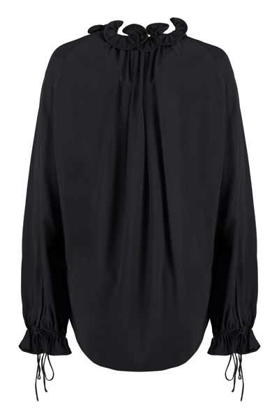 Shop Victoria Beckham Crêpe-silk Blouse In Black