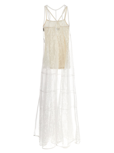 Shop Jacquemus Le Robe Dentelle Dress In White