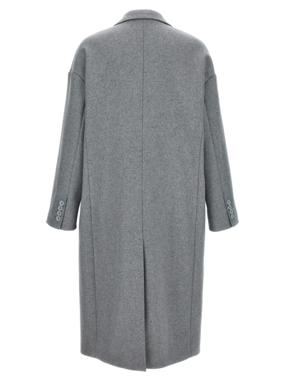 Shop Dolce & Gabbana Single-breasted Wool Coat In Gray