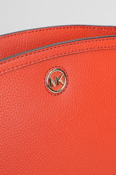 Shop Michael Kors Chantal Shoulder Bag In Red Leather