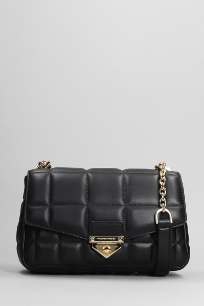 Shop Michael Kors Soho Shoulder Bag In Black Leather