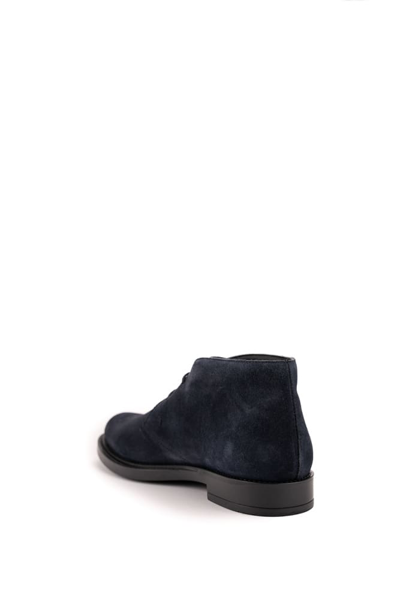 Shop Tod's Suede Ankle Boots In Blu