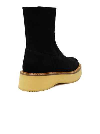 Paloma Barceló Paloma Barcelo Suede Simone Crosta Boots In Black