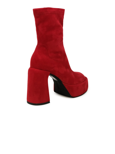 Shop Elena Iachi Red Ecodaino Zelda Ankle Boots