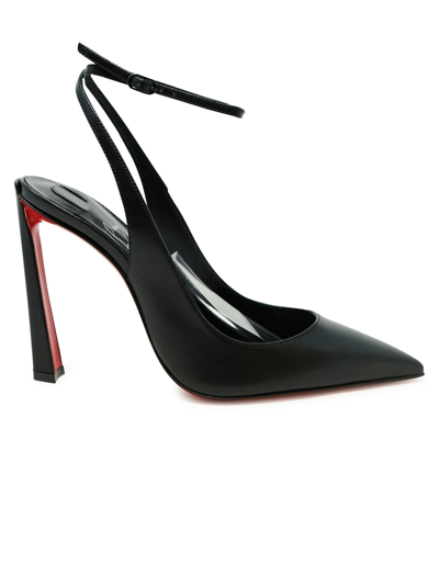 Shop Christian Louboutin Black Kid/lining Condora Strap 100