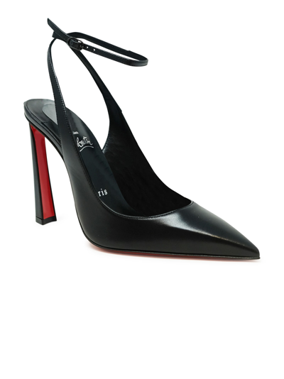 Shop Christian Louboutin Black Kid/lining Condora Strap 100