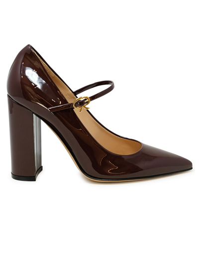 Shop Gianvito Rossi Bourgogne Patent Ribbon Jane 100 Pumps In Bordeaux