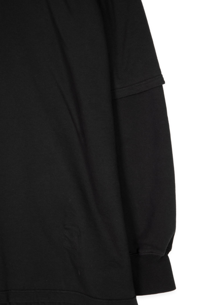 Shop Drkshdw Hustler T Black Cotton Layered Sweatshirt - Hustler T In Nero