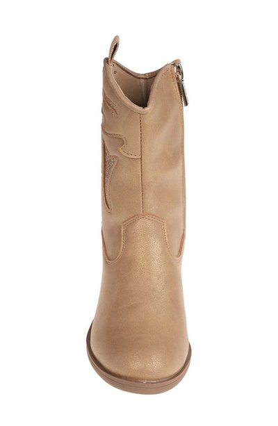 Shop Vince Camuto Kids' Shimmer Western Boot In Tan