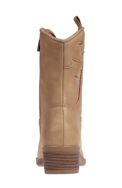 Shop Vince Camuto Kids' Shimmer Western Boot In Tan