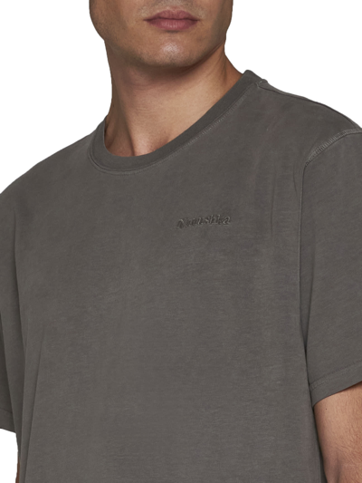 Shop Nanushka T-shirt In Wordmark Asphalt