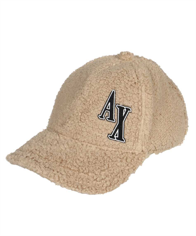 Shop Armani Exchange Baseball Cap In Beige