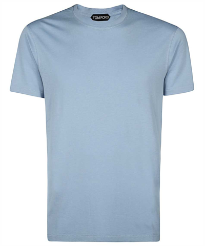 Shop Tom Ford Viscose Cotton T-shirt In Blue