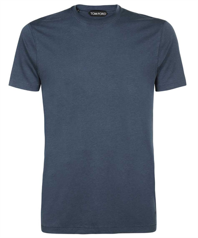 Shop Tom Ford Crew Neck T-shirt In Blue