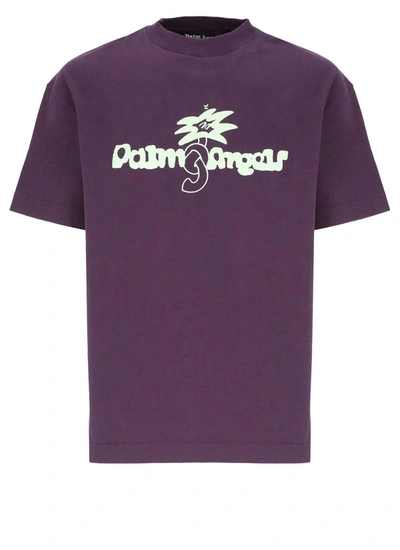 Shop Palm Angels Santiago T-shirt In Purple