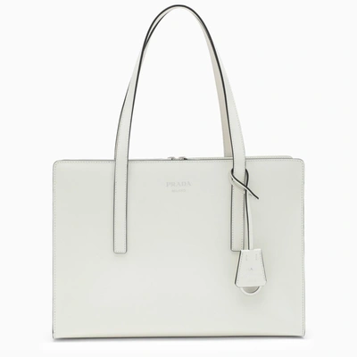 Shop Prada Re-edition 1995 Medium Bag In White Brushed Leather In Default Title