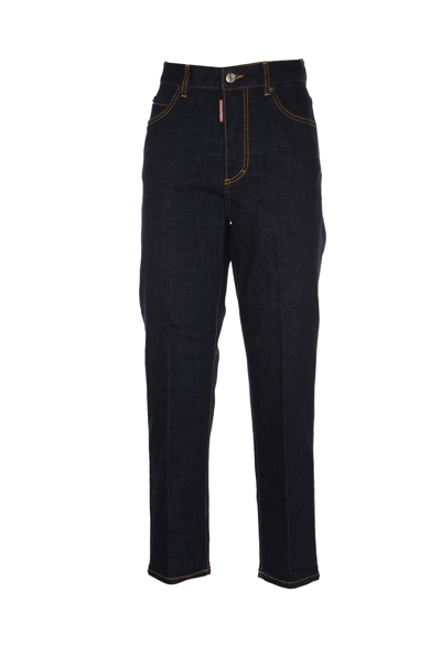 Shop Dsquared2 Boston Jeans In Navy/blue