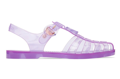 Pre-owned Gucci Gg Fisherman Sandal Purple Clear (women's)