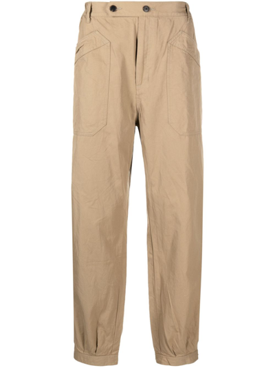 Shop Visvim Neutral Carrol Wide-leg Chino Trousers In Neutrals