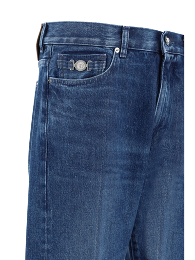 Shop Versace Jeans In Blu Medio Lavato