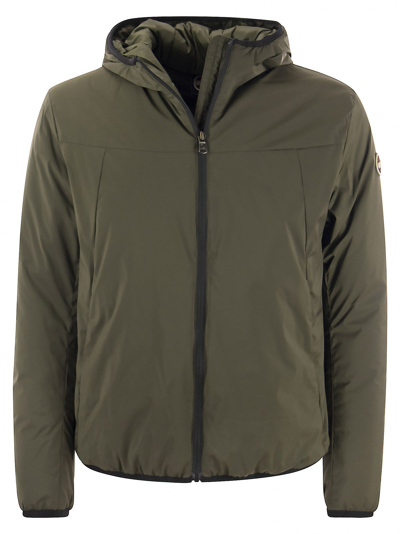 Shop Colmar Otherwise - Hooded Jacket In Stretch Fabric In Military Green
