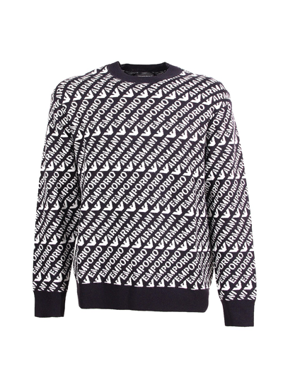 Shop Emporio Armani Sweater In Blu Navy