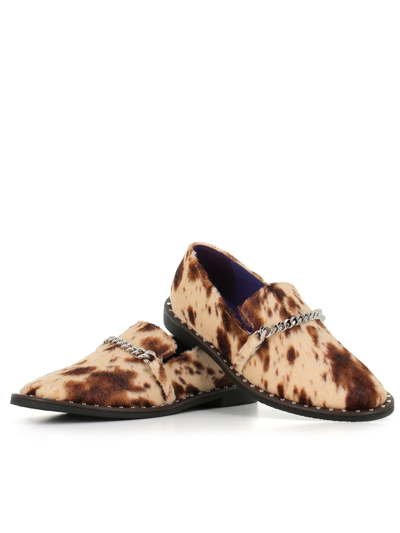 Shop Stella Mccartney Falabella Animal-print Loafers In Multicolored