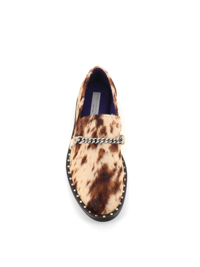 Shop Stella Mccartney Falabella Animal-print Loafers In Multicolored